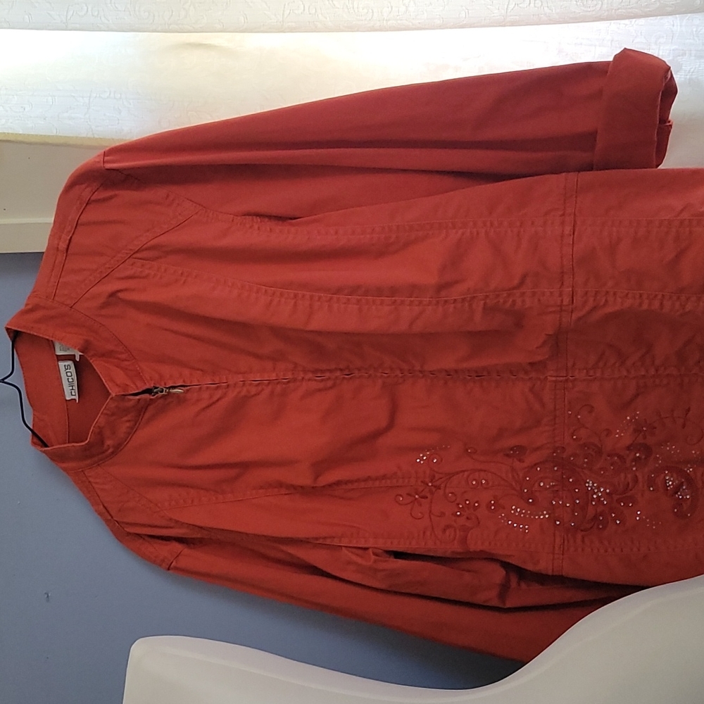 Chicos gemstone embroidered jacket